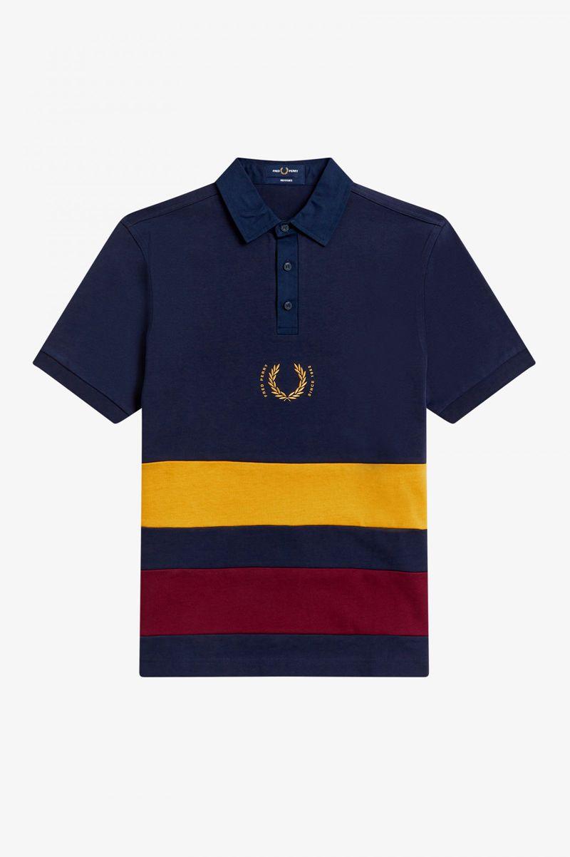 Dark Grey Fred Perry Short Sleeve Rugby Men's Shirts | PH 1527VRWD